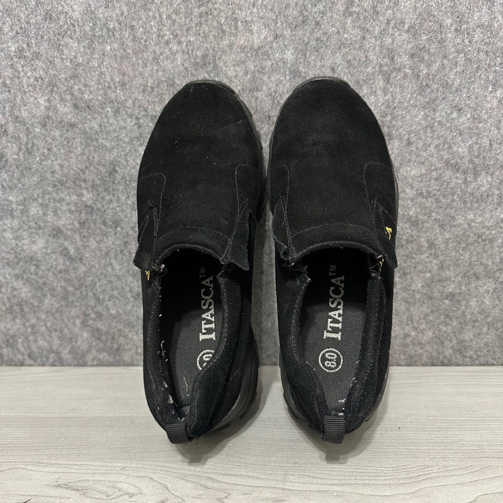 Itasca Excursion Black Suede Slip On Comfort Loafers Women Size 8 - Picture 5 of 10